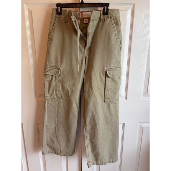 Old Navy Other - Mossimo  Cargo Supply Mens Khaki Tan Cotton Twill Straight Leg Cargo Pants 32x30